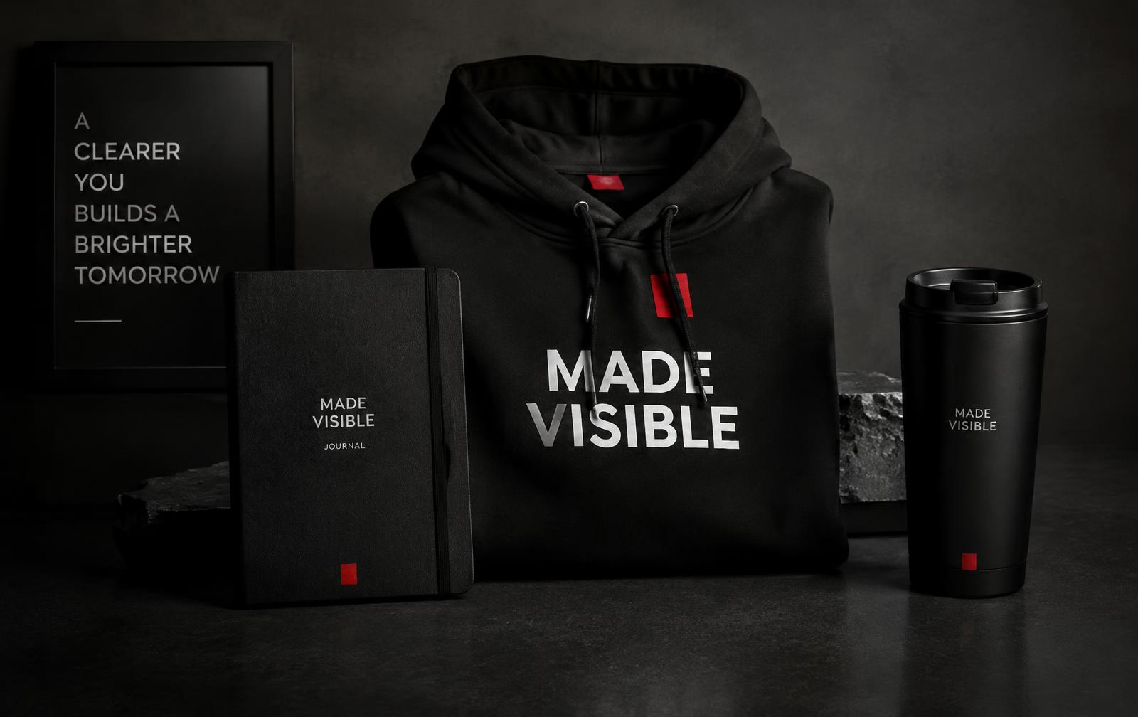 Personalized Vision Decor hoodie, journal and tumbler
